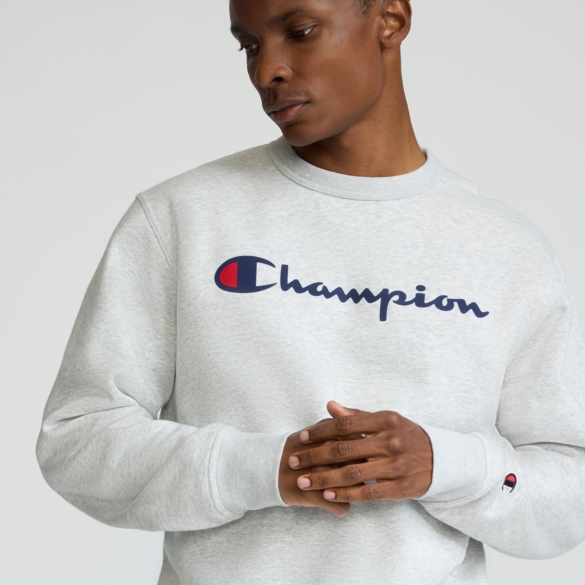 Powerblend Crewneck Sweatshirt. Script Logo - Image 3