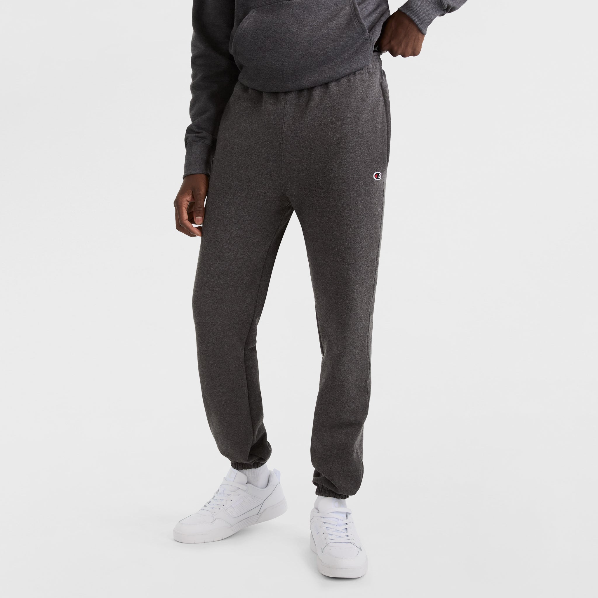 Powerblend Sweatpants. Cinched Bottom. C Logo