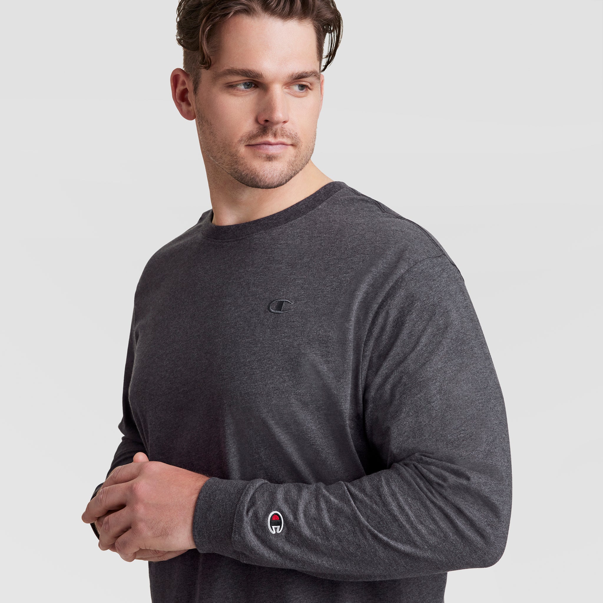 Classic Long Sleeve T-Shirt. Embroidered C Logo - Big & Tall - Image 4