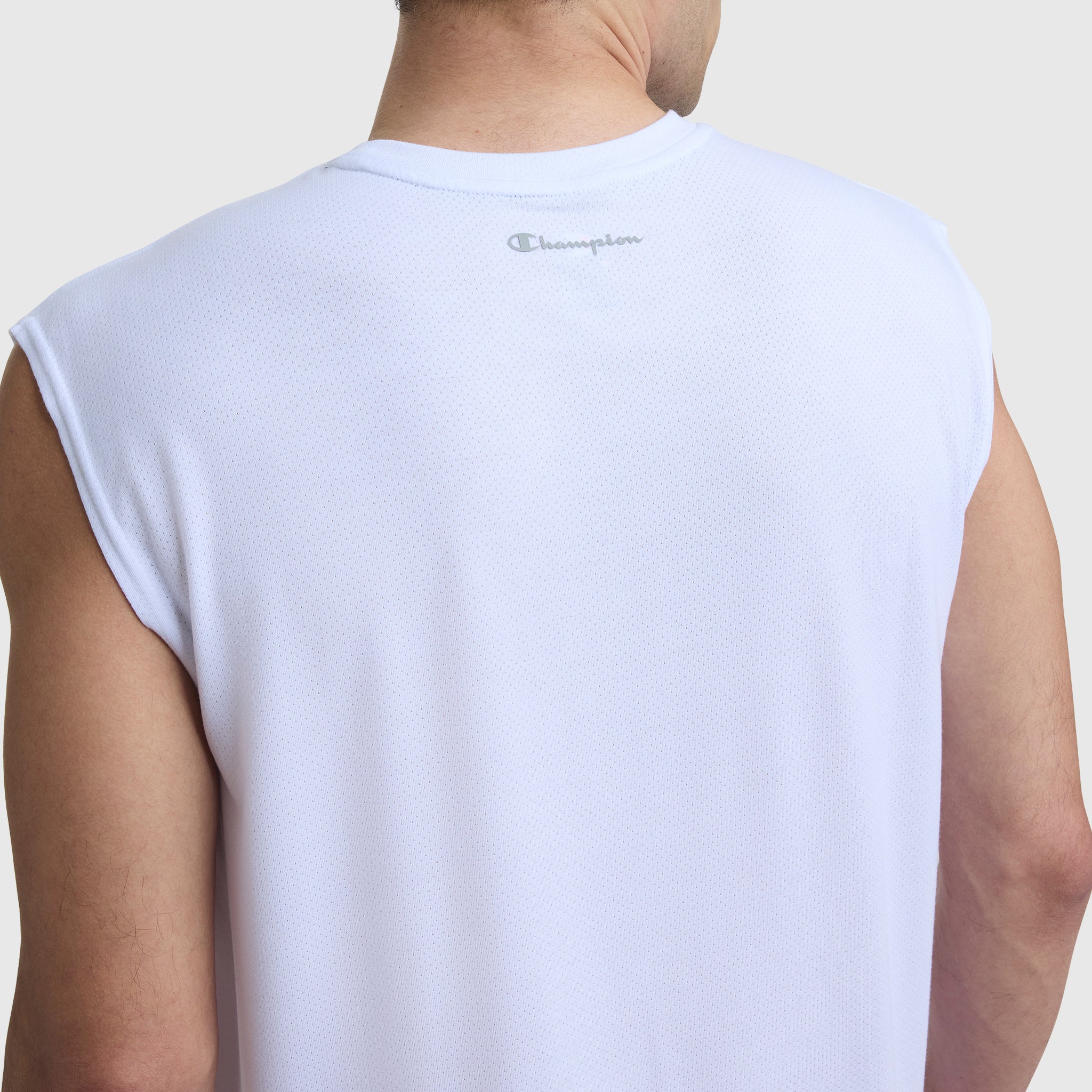 Sport Crewneck Muscle Tee. Script Logo - Image 3