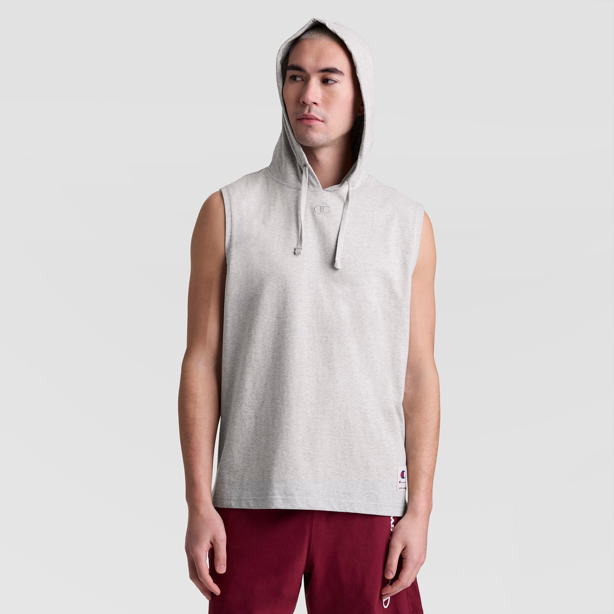 Sleeveless Hoodie. Embroidered C Logo - Image 2