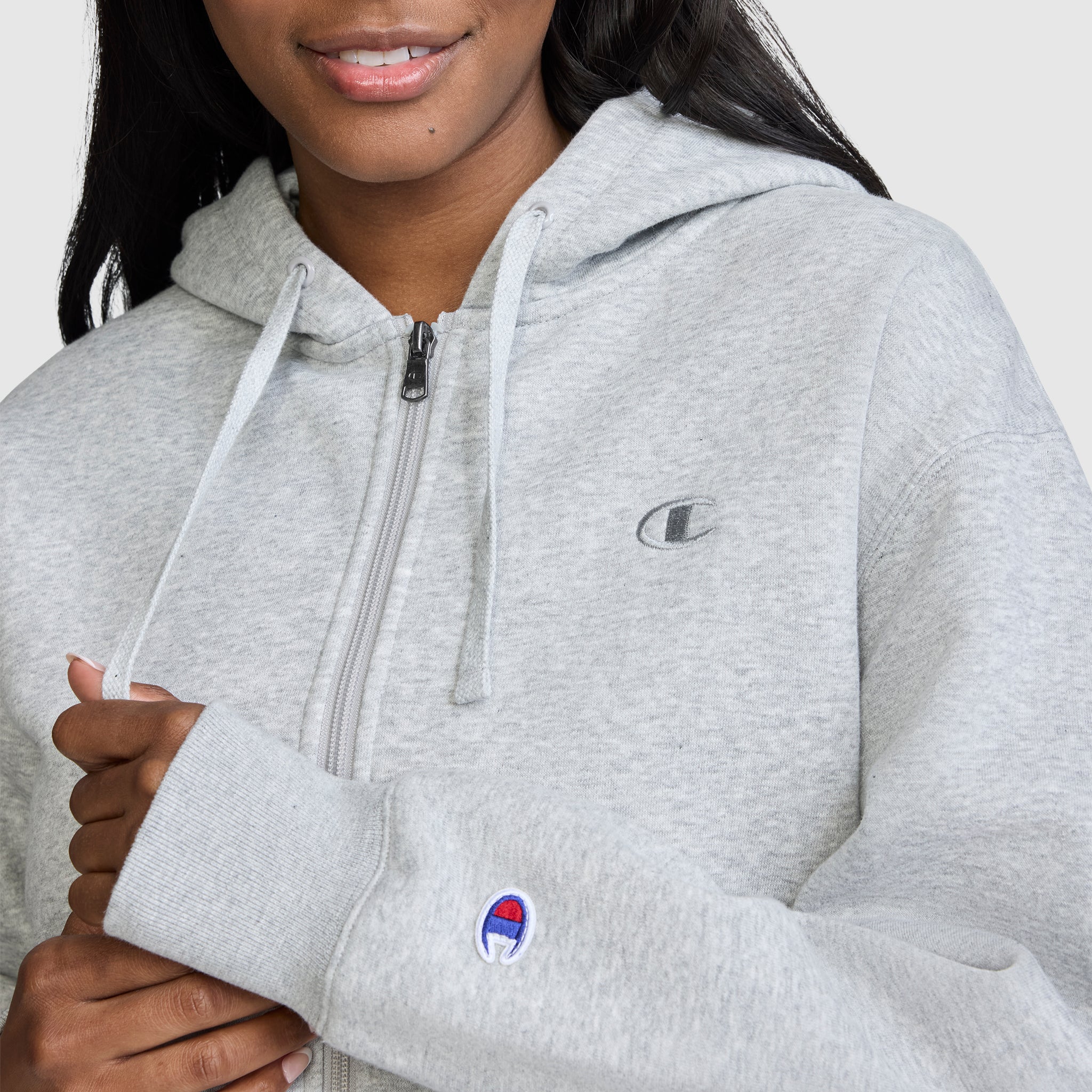 Cropped Zip-Up Hoodie - Image 5