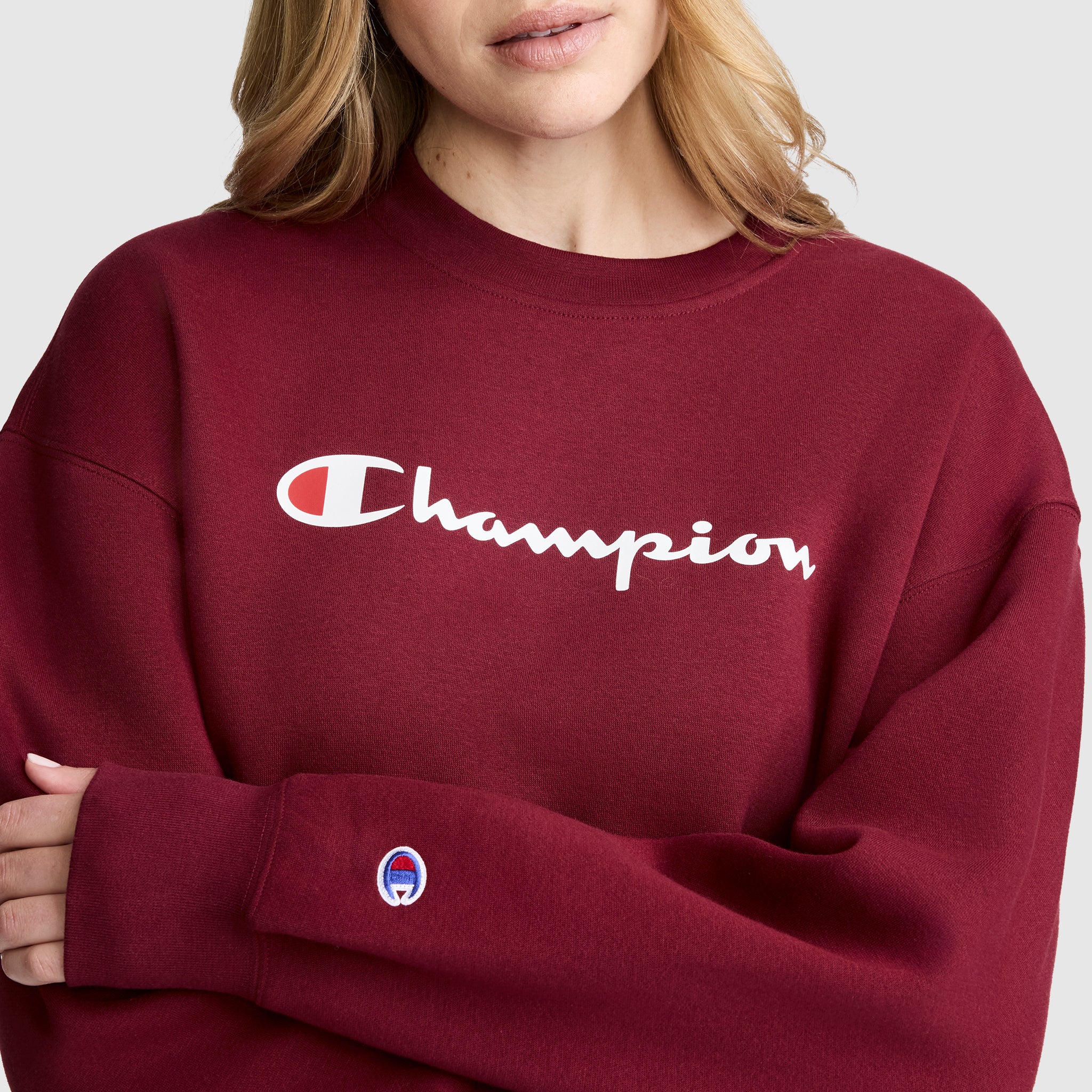 Powerblend Crewneck Sweatshirt. Script Logo - Image 3