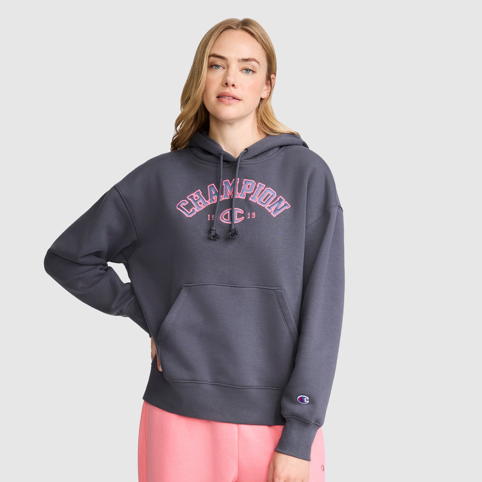 Fleece Hoodie. Satin Applique
